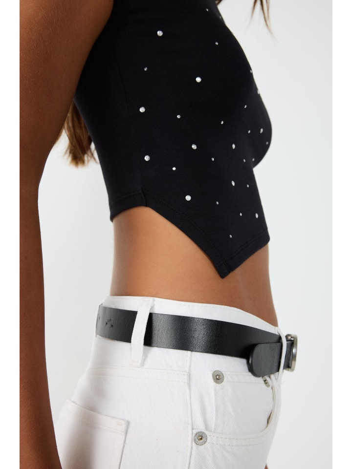 Crop Top in Schwarz