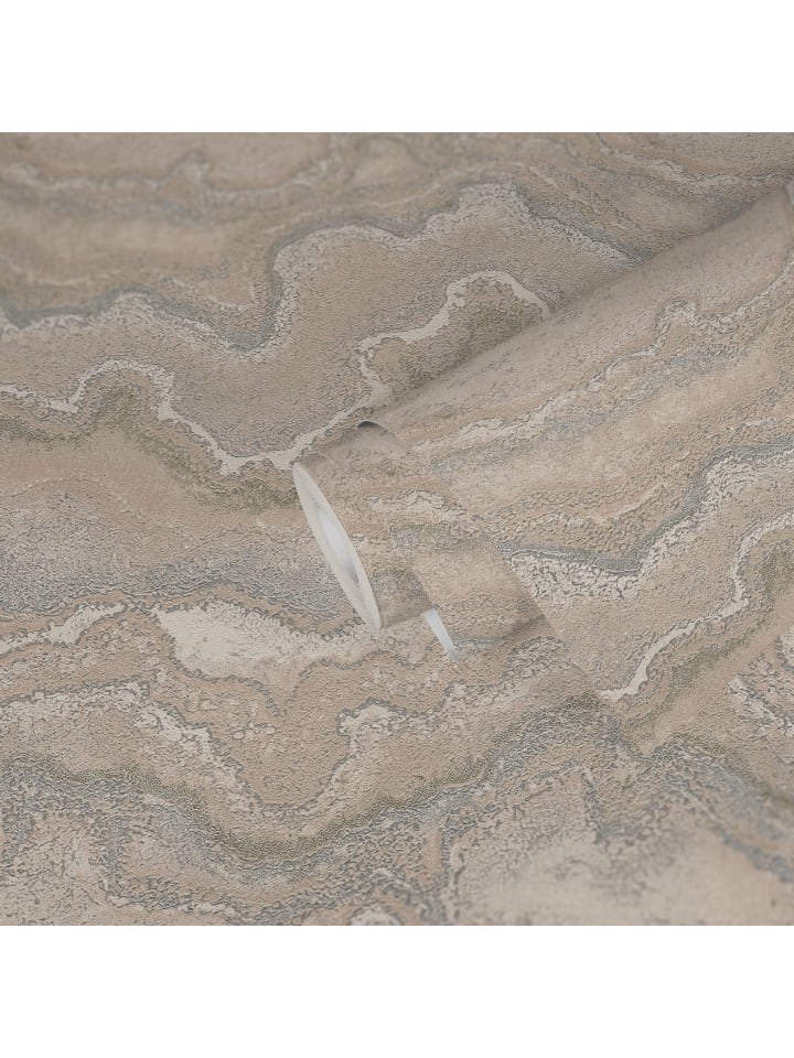 Tapete Mineral Flow in Naturbeige