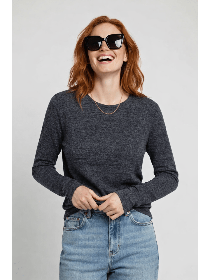 Blouse in Dunkelblau