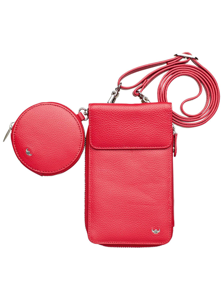 Palma Handytasche RFID Leder 10,5 cm rot