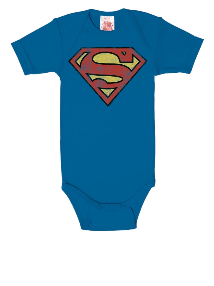 Baby-Body DC - SUPERMAN - Logo in blau