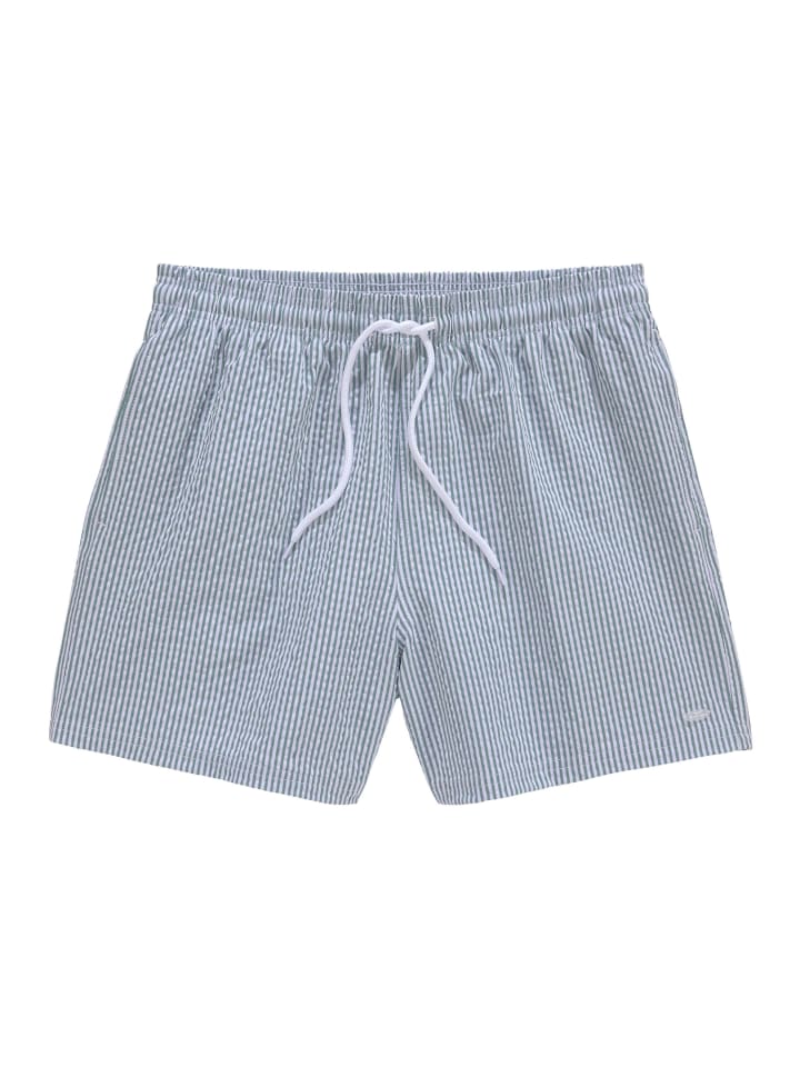 Badeshorts in grün-weiß