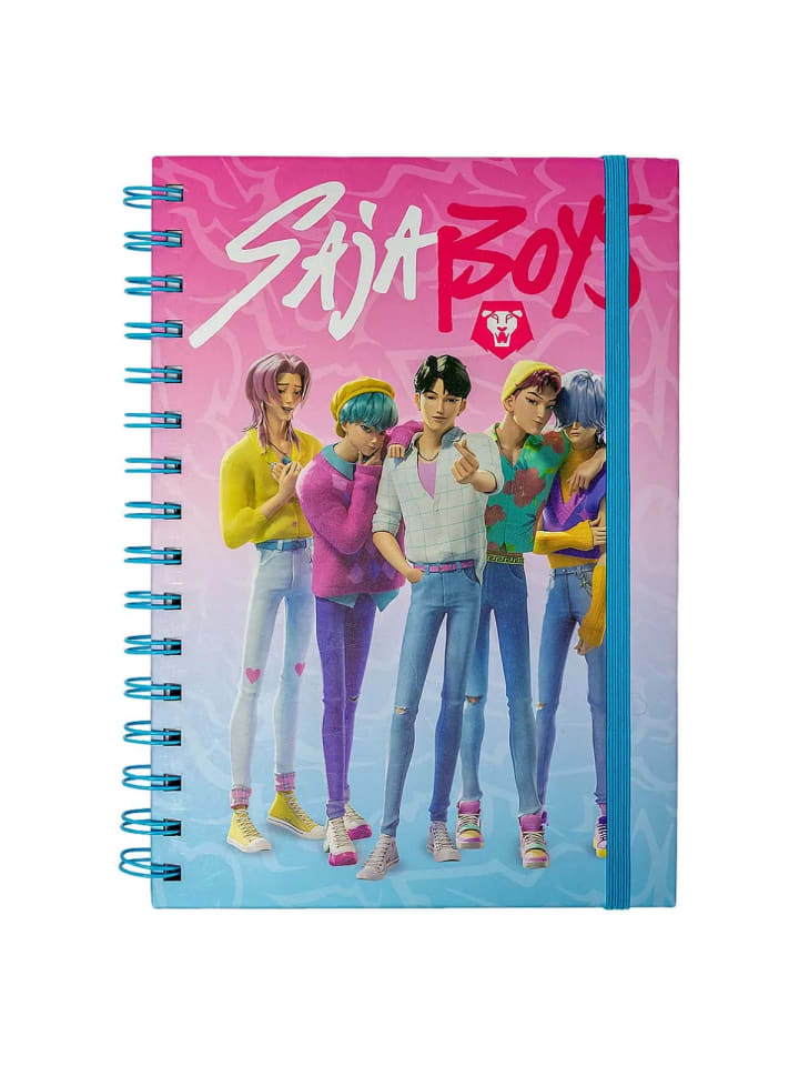 K-pop Demon Hunters Saja Boys Spiralnotizbuch, liniertes Heft A5