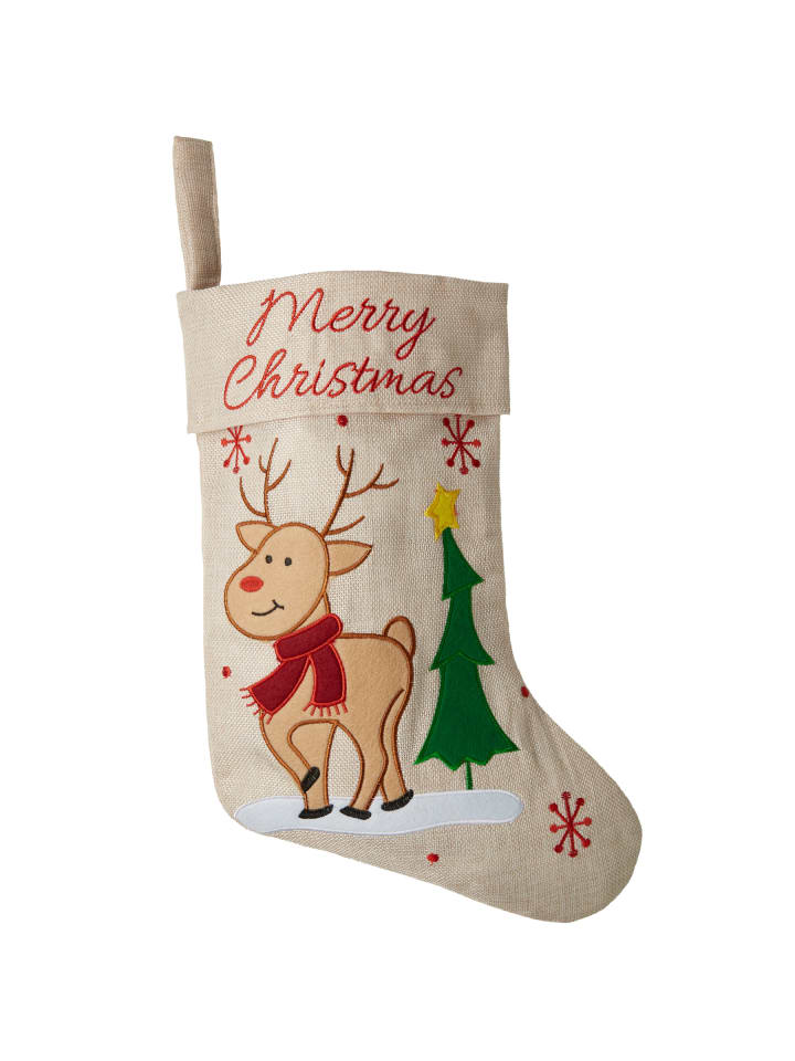 Jute-Nikolausstiefel, 26 x 36,5 cm, strapazierfähig, zum Befüllen