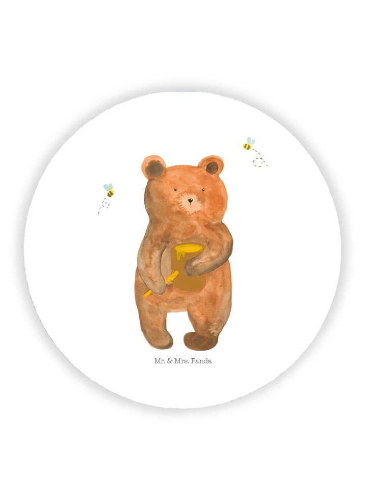 Magnet Bär Honig ohne Spruch in Weiß