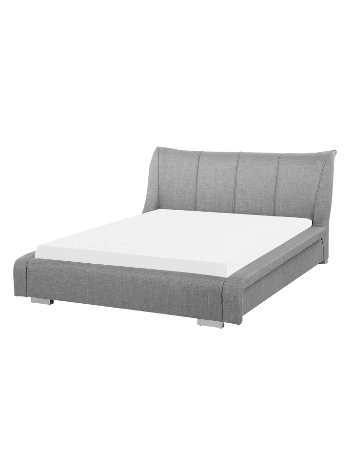 2-tlg Doppelbett NANTES in Grau/Silber