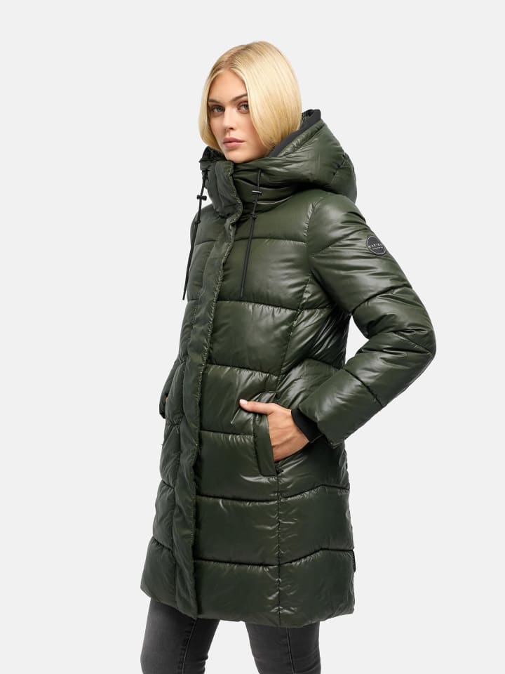 Steppmantel Yumee XVI in Dark Olive