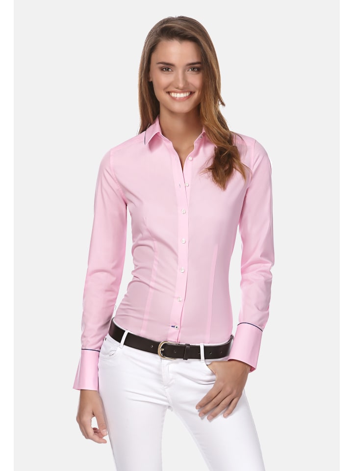 Bluse leicht tailliert in pink