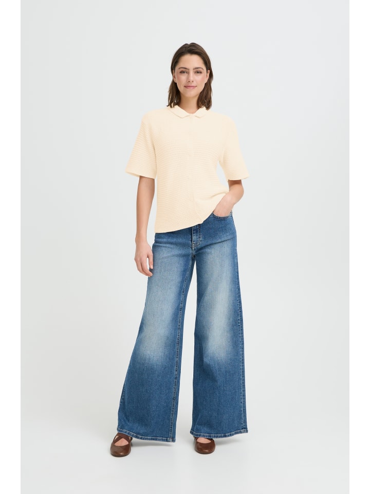 Kurzarm-Bluse IHDEMUE Loose fit in Birch
