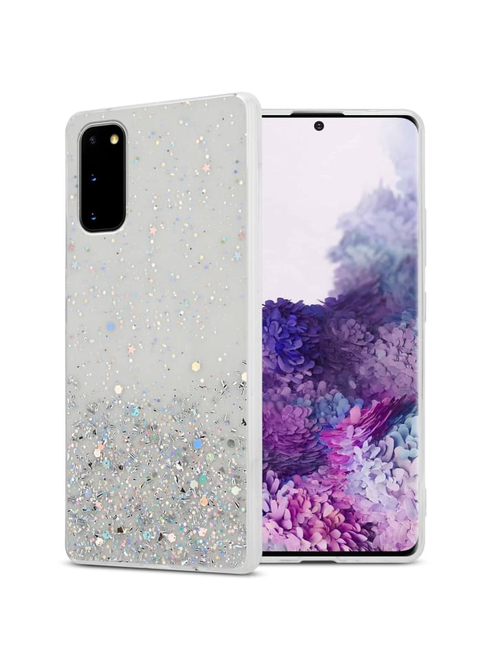 Hülle für Samsung Galaxy S20 Glitter in Transparent mit Glitter