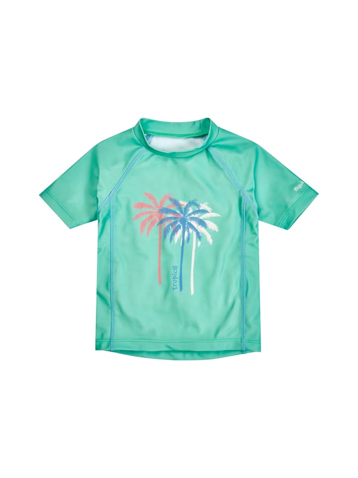 UV-Schutz Shirt 1/2-Arm Palmen in mint