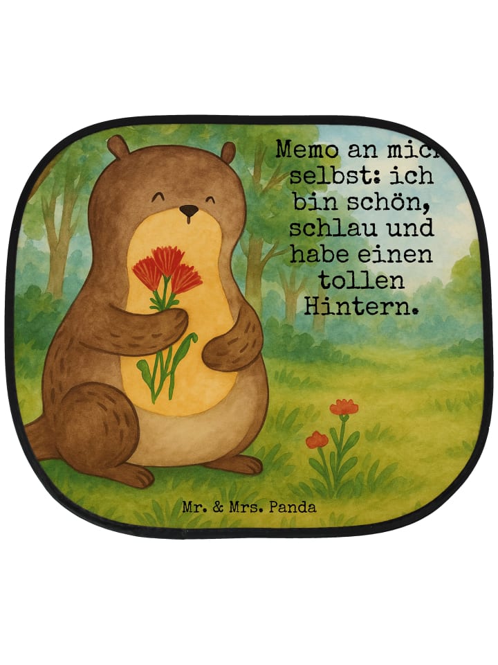 Sonnenschutz für Autoscheiben Otter Blumenstrau... in Weiß