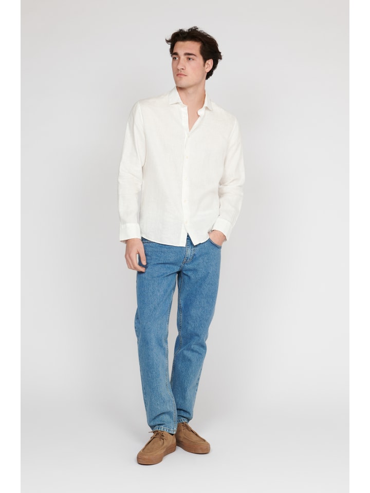 Langarm - Hemd MAmarc Gerade Passform in White
