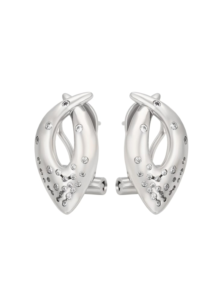 Women Huggie Earrings in Silver