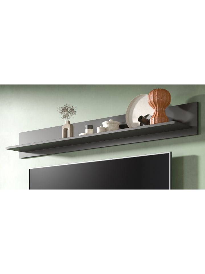 Wandboard grau matt, Wandregal 160 cm