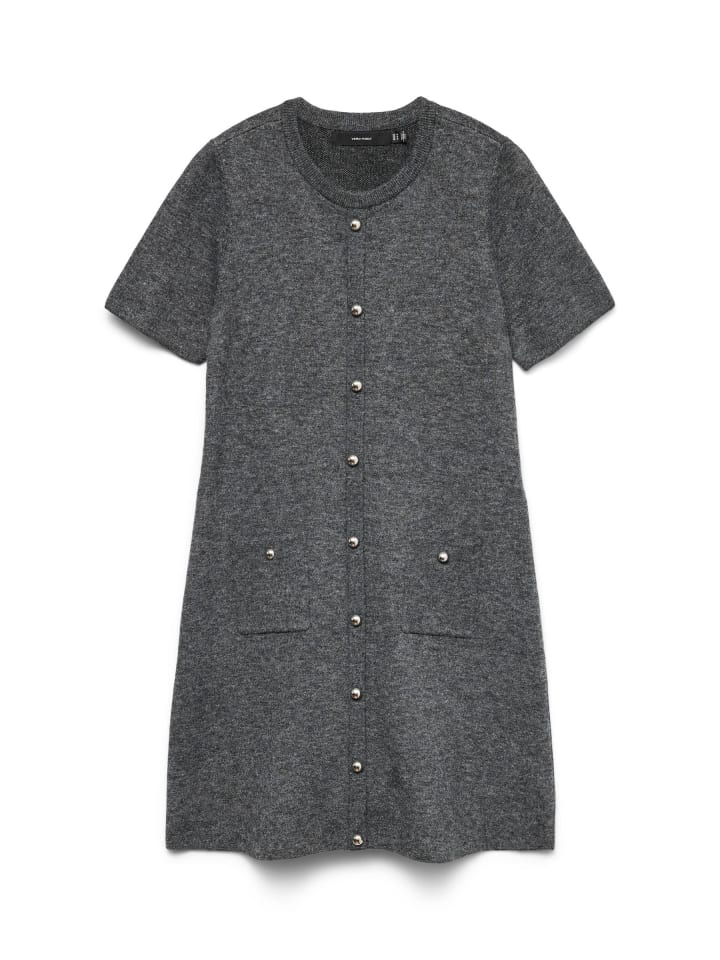 Strickkleid in Medium Grey Melange