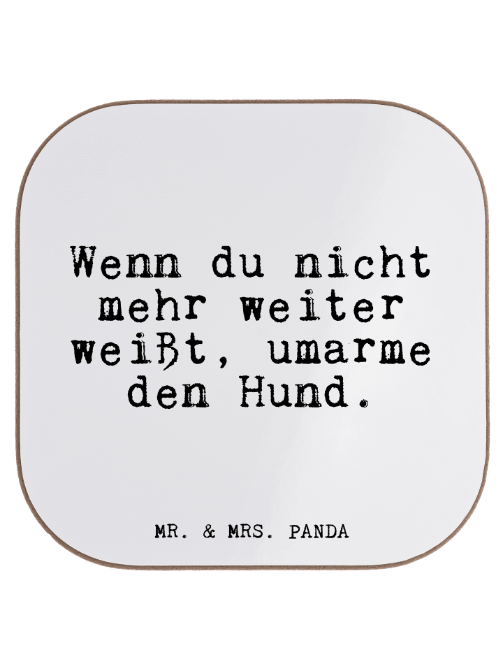 Bierdeckel Wenn du nicht mehr... mit Spruch in Weiß