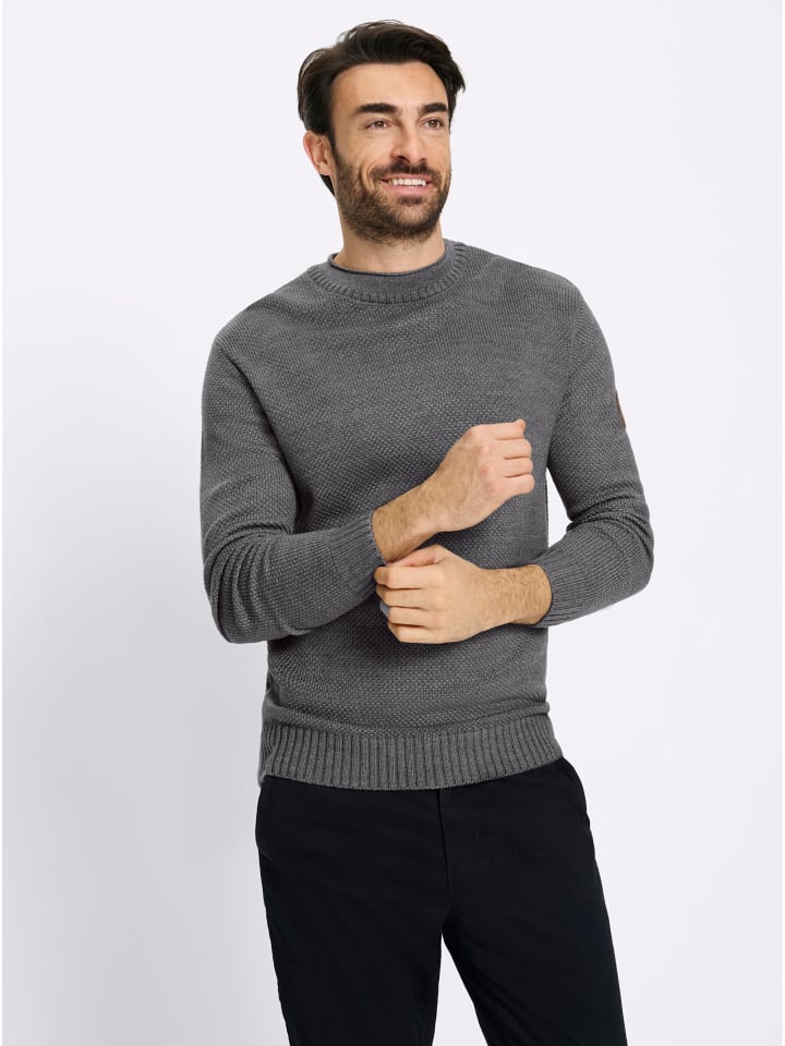 Pullover in anthrazit-meliert