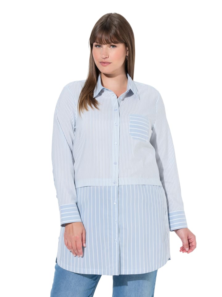 Hemdbluse in frostblau