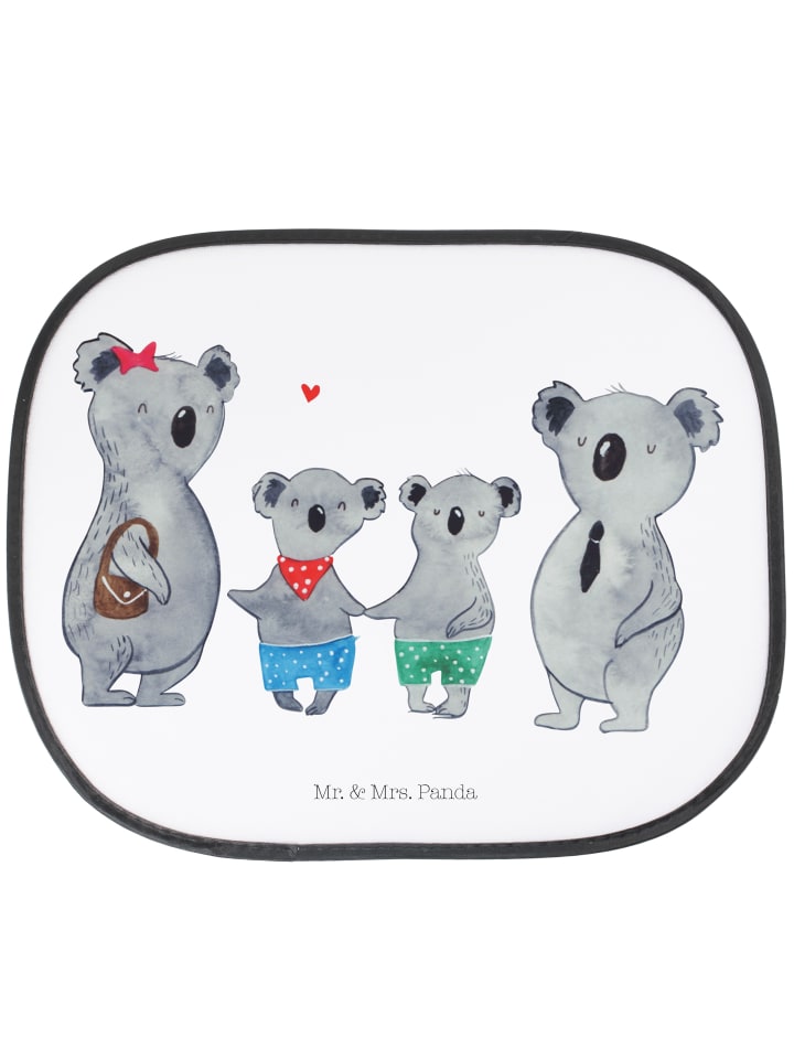 Sonnenblende Koala Familie zwei ohne Spruch in Weiß