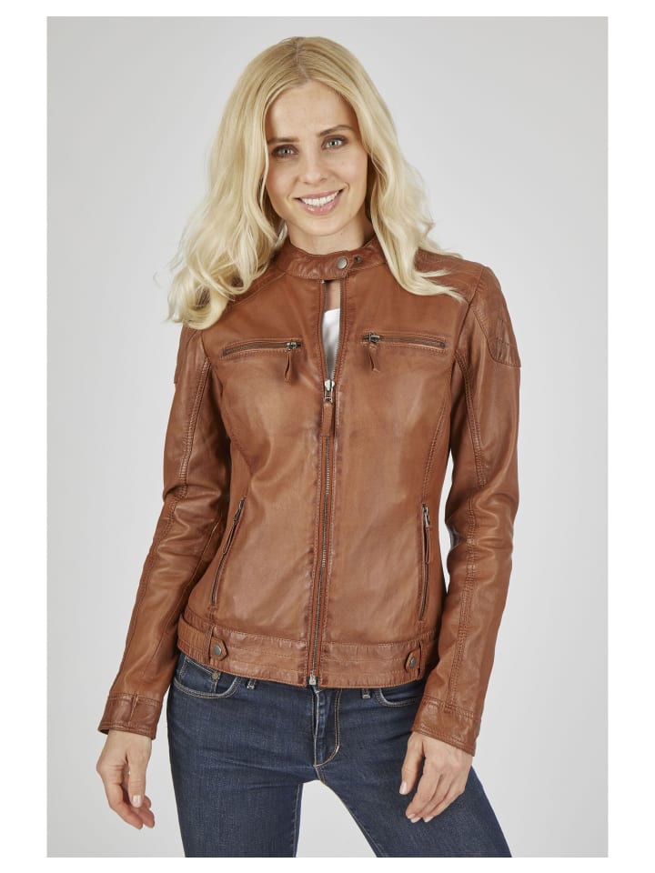 Lederjacke SEMARTA in Cognac