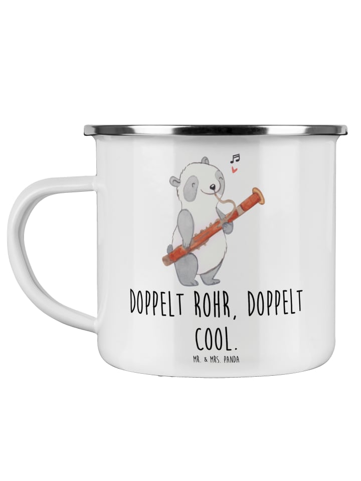 Becher Fagott Doppelt Cool mit Spruch in Weiß