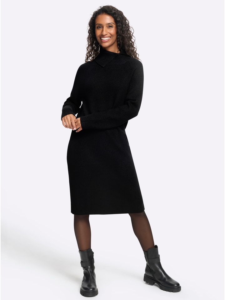 Strickkleid in schwarz