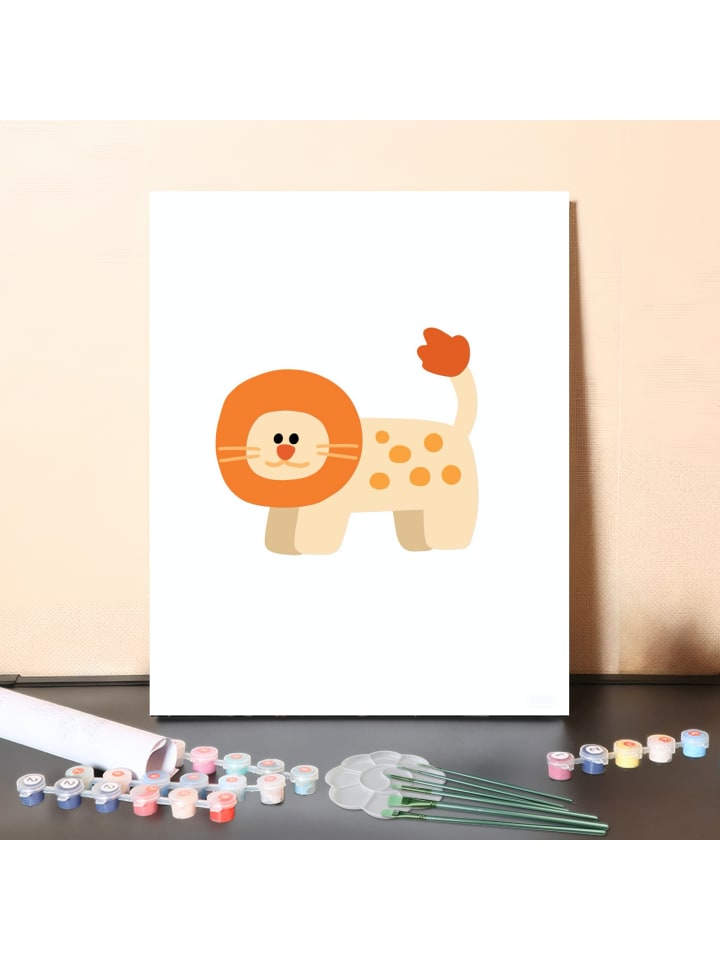 DIY Malen nach Zahlen Set-"Fröhlicher Löwe" 