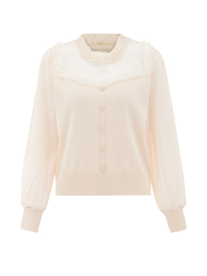 Damen Pullover in Wollweiss