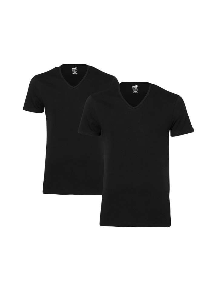 T-Shirt Puma V Neck Tee in 200 - black