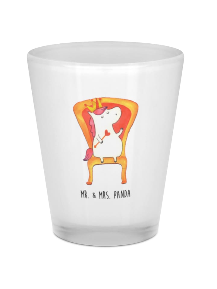 Schnapsglas Einhorn Prinzessin ohne Spruch in Transparent