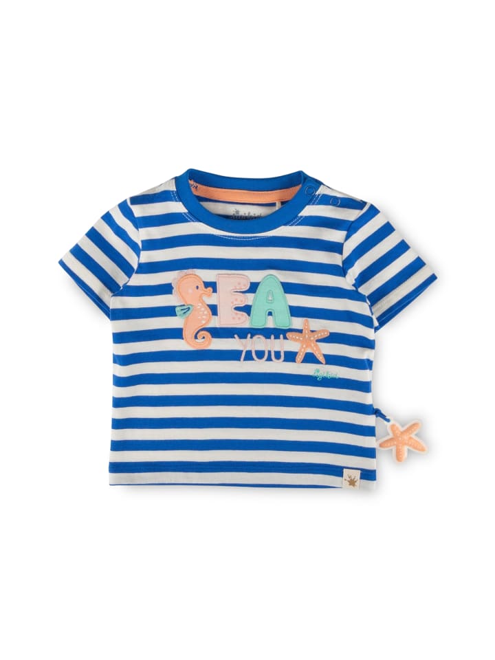 T-Shirt Sea You in Weiß/Blau gestreift