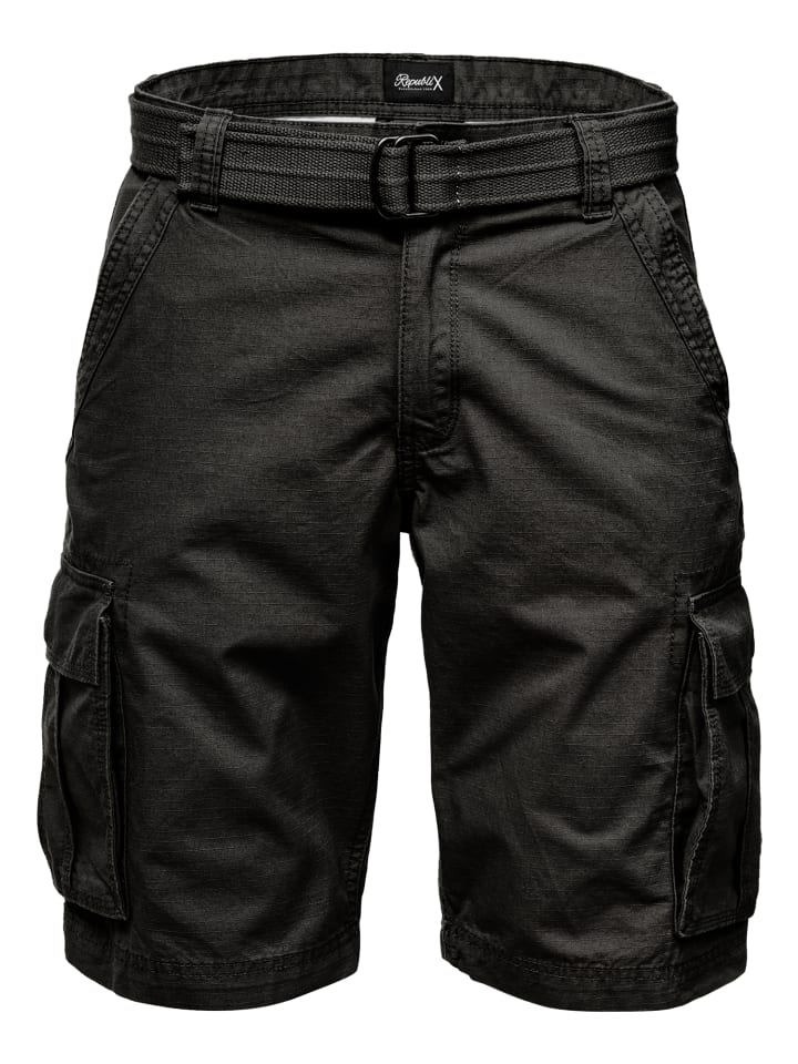 Shorts inkl. Gürtel RONY in Schwarz