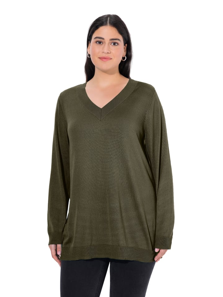 Pullover in dunkel khaki