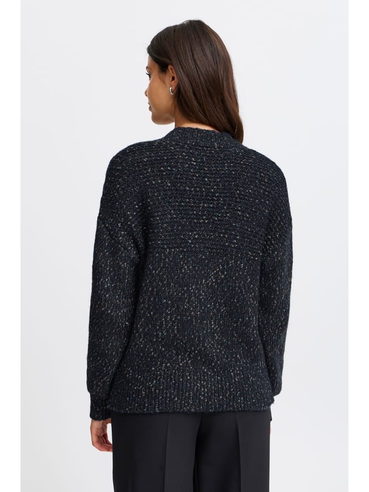 Strickjacke FRSPOTTA Regular fit in Navy Blazer mix