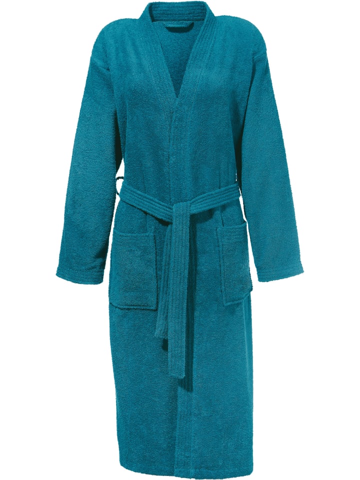 Frottier Unisex-Bademantel Chicago in petrol