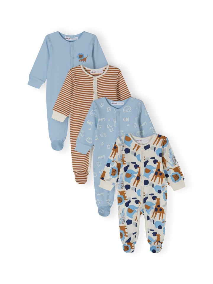 4er. Set: Strampler 24babypack1 in hellblau