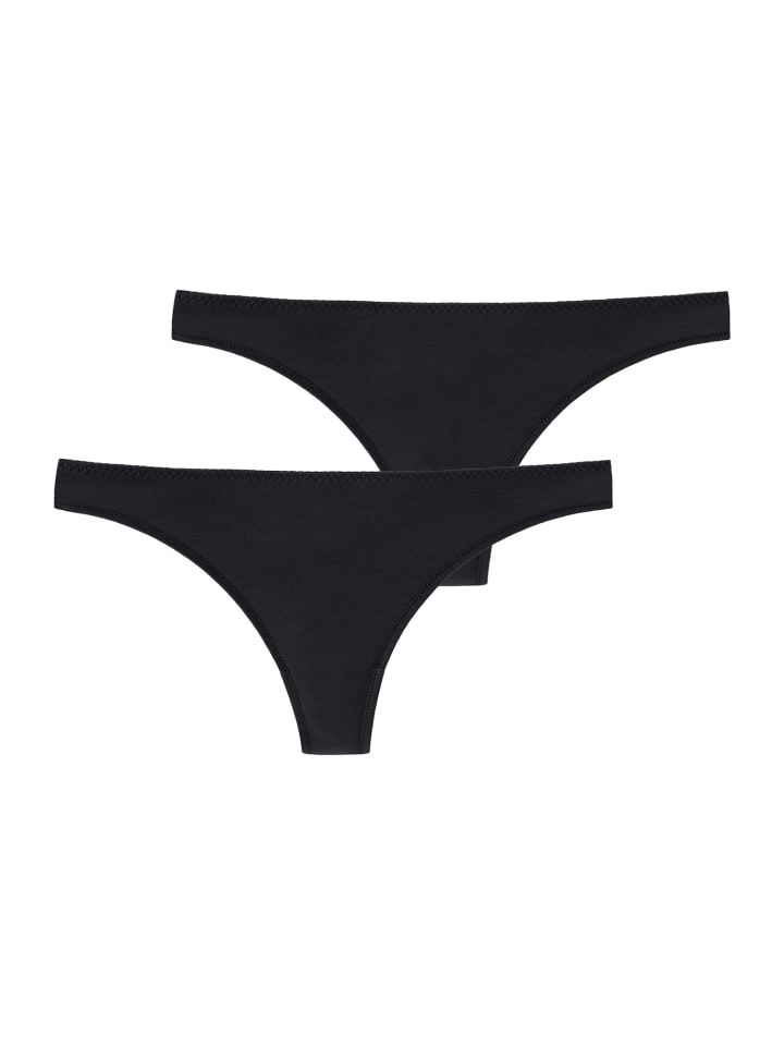 String Invisible Lace in Schwarz