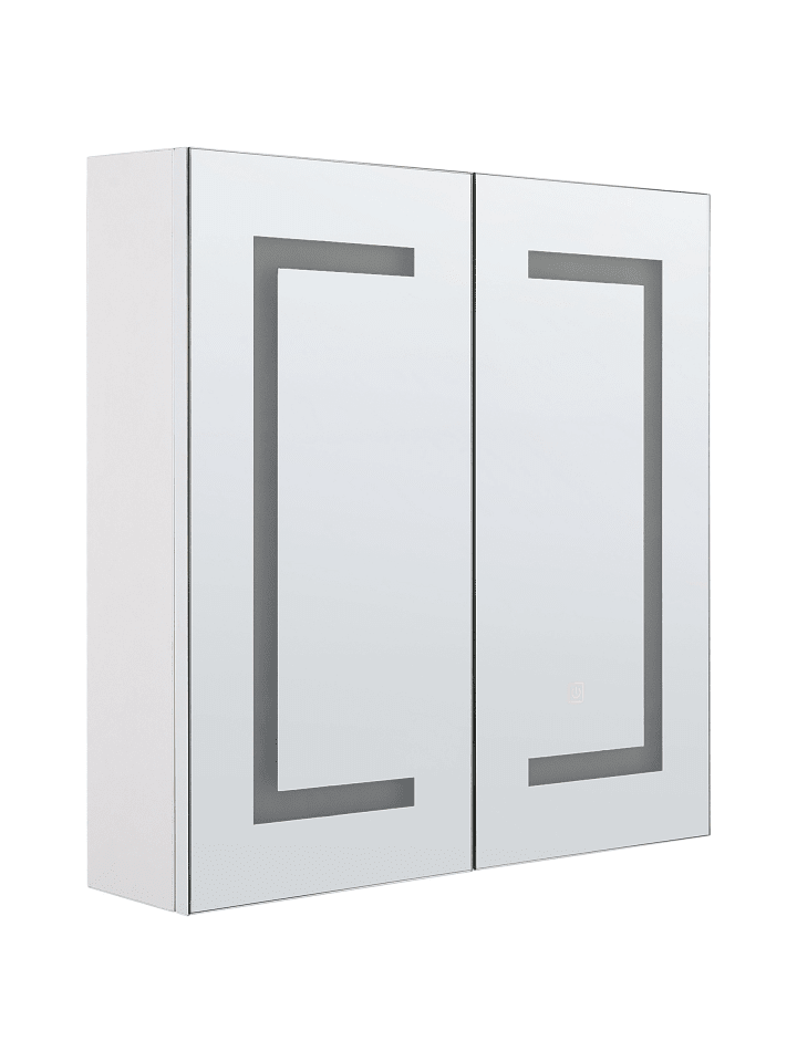 Bad-Spiegelschrank MAZARREDO in Weiß/Silber - (W) 60 x (H) 60 x (L) 12 cm