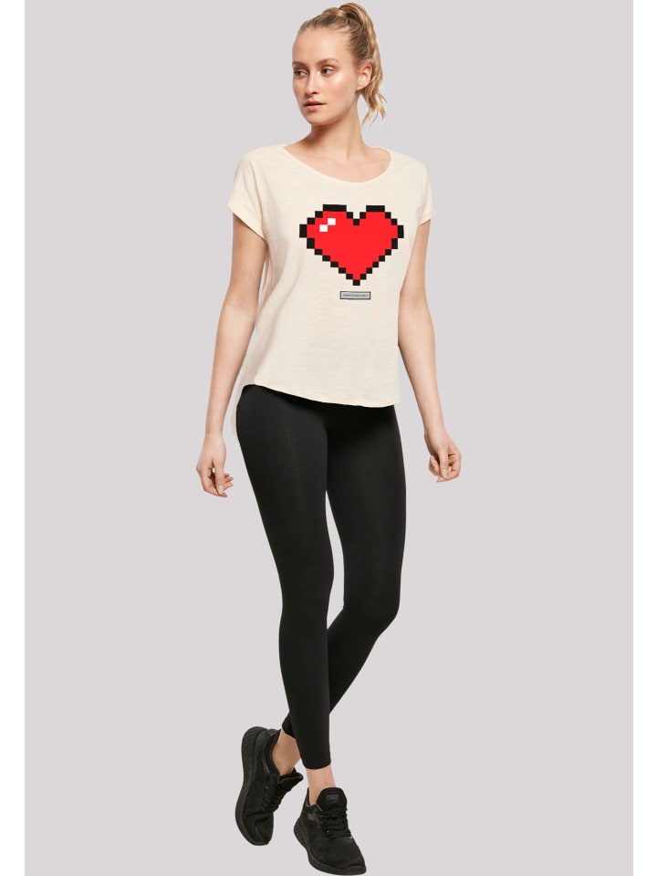 F4NT4STIC Long Cut T-Shirt Pixel Herz Good Vibes Happy People in Whitesand  günstig kaufen | limango