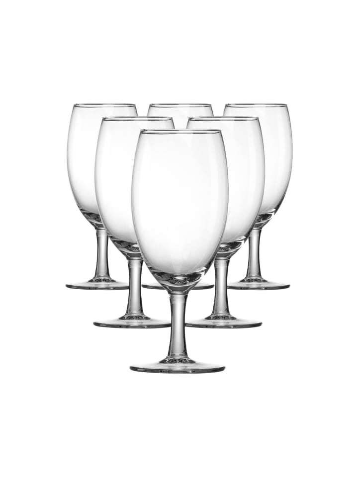 6er Set Biergläser Vio in 380 ml in transparent