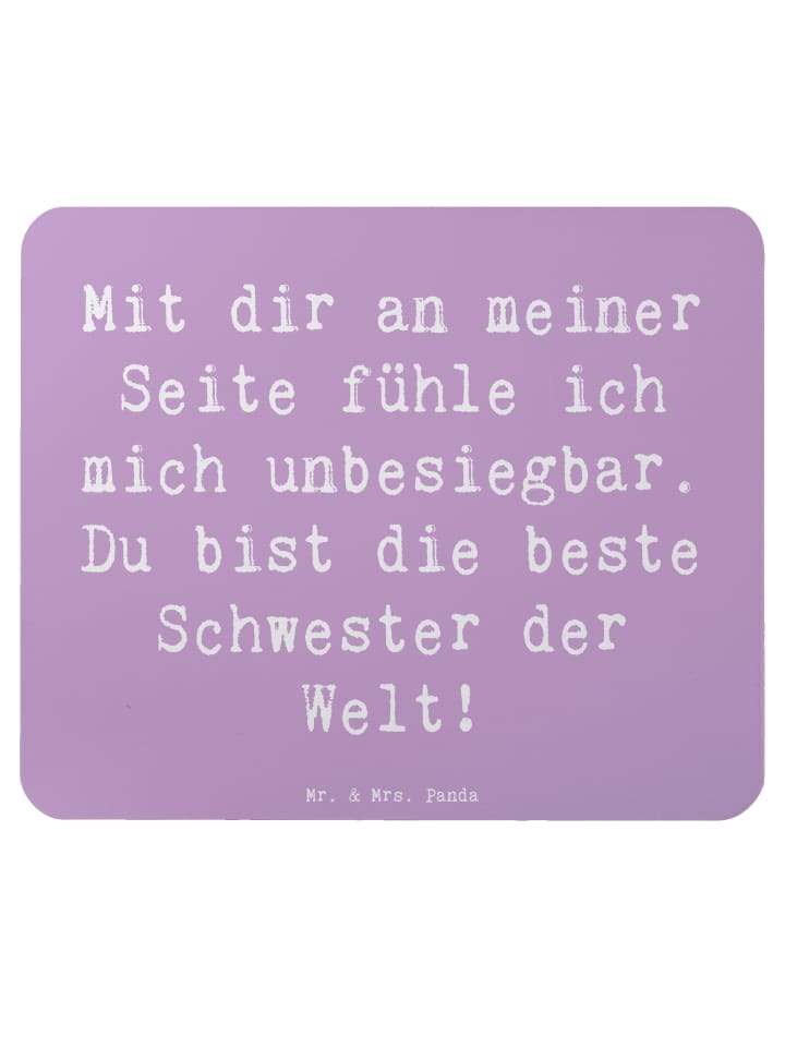 Mauspad Spruch Beste Schwester mit Spruch in Lavendeltraum