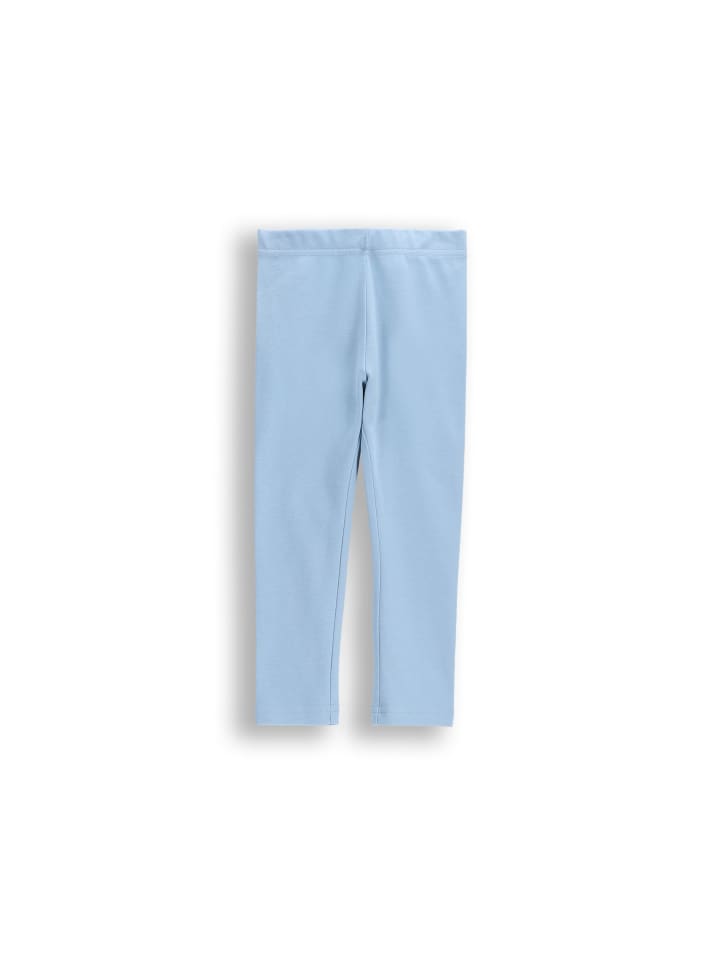 Baumwoll-Leggings mit langem Bein in hellblau