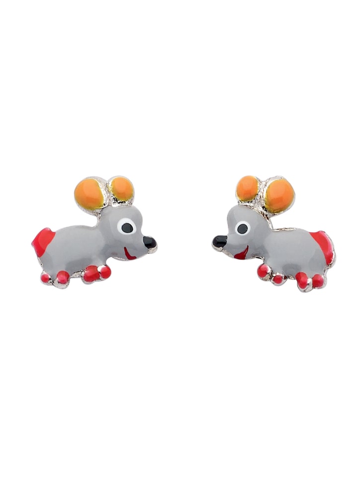 925 Silber Ohrringe / Ohrstecker Maus in silber