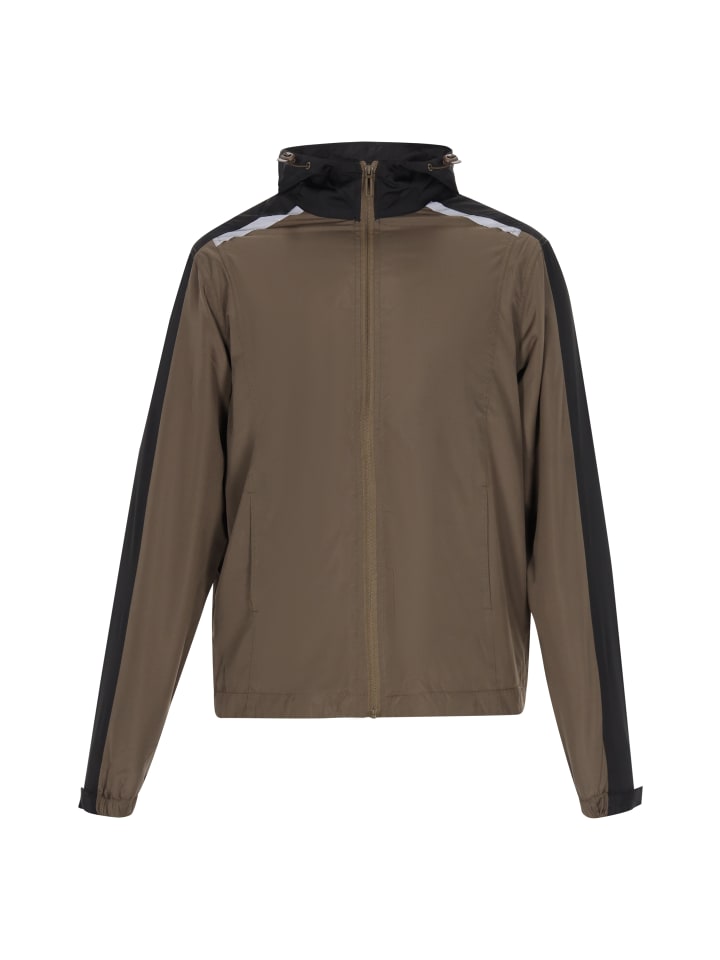 Herren Jacke in Khaki Schwarz