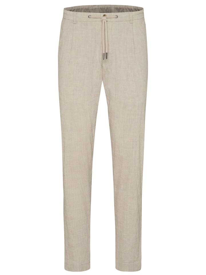 Bundfaltenhose in beige