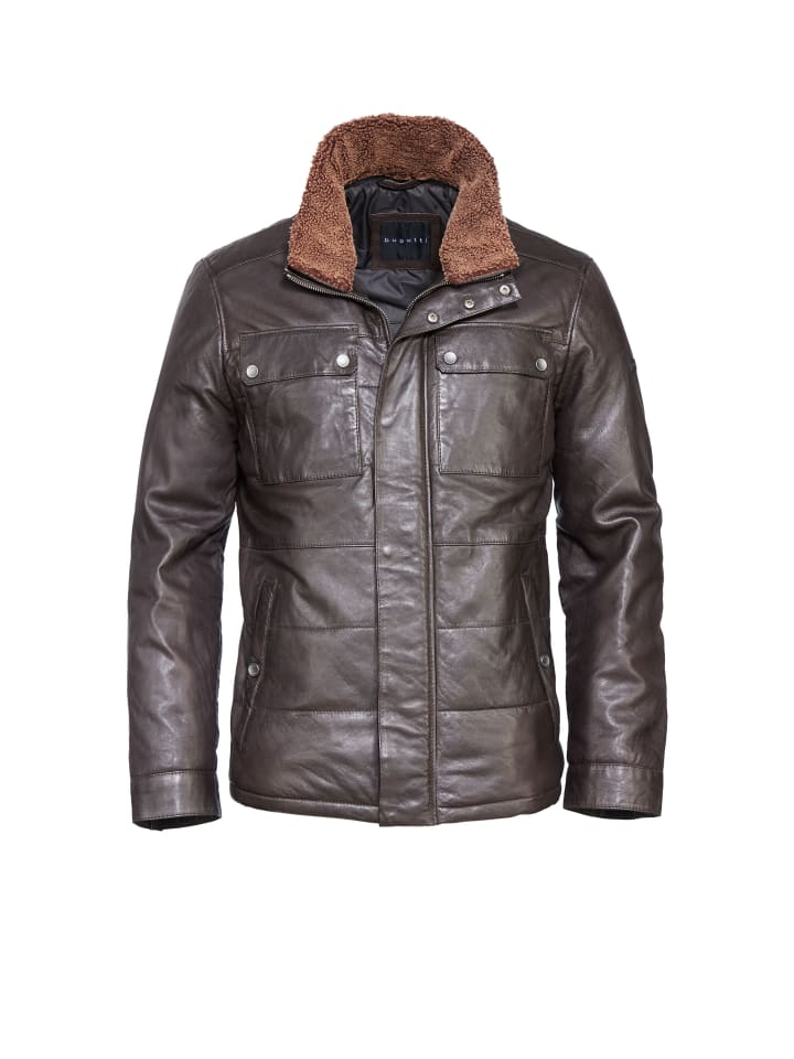Lederjacke BUMARCELLO in Dunkelbraun