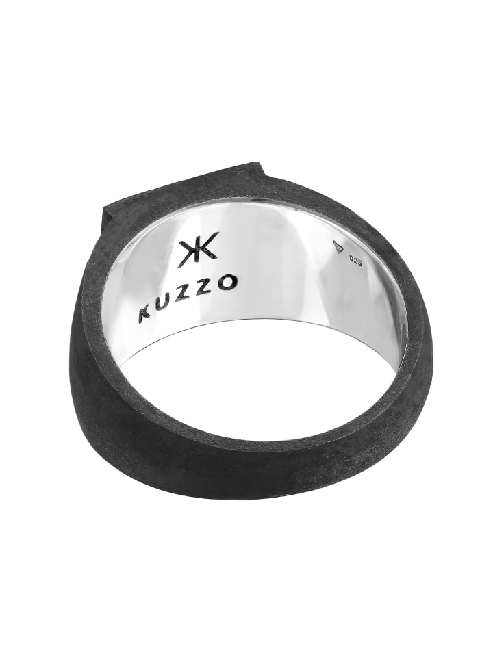 KUZZOI Ring 925 Sterling Silber Siegelring in Schwarz günstig kaufen |  limango | Silberringe