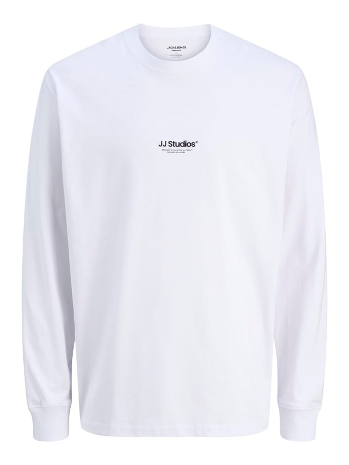 Langarm-T-Shirt in White
