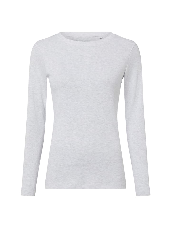 Langarmshirt in hellgrau - 0053